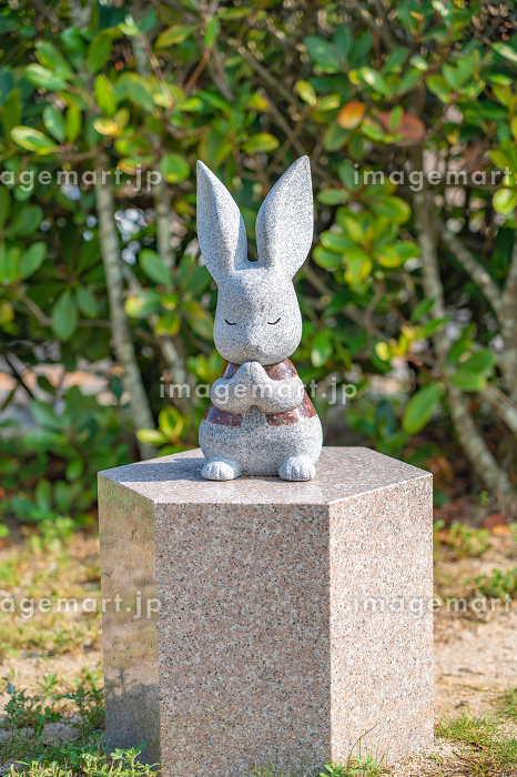 出雲大社 うさぎ ウサギ 兎 石像（島根県出雲市）の写真素材