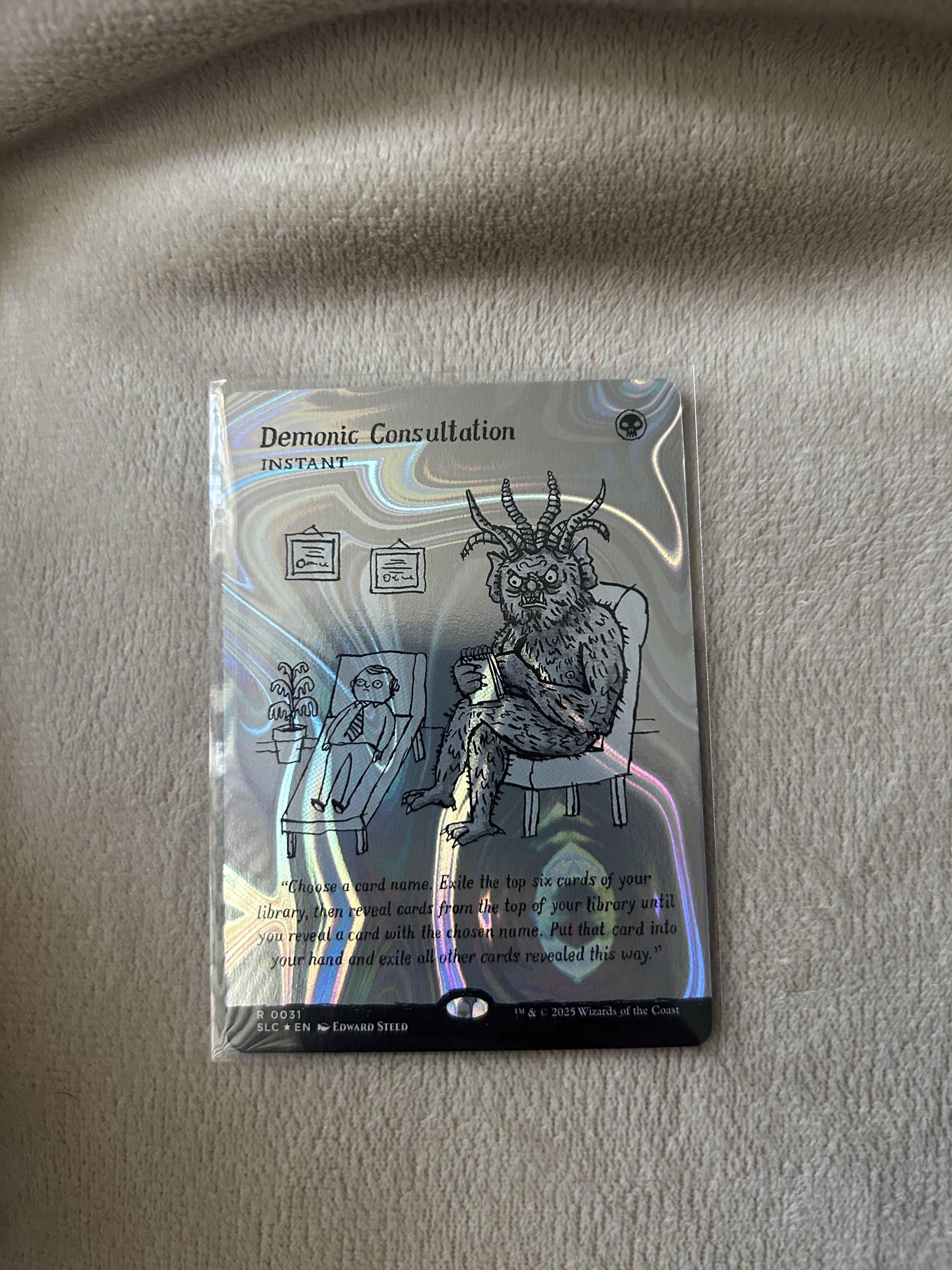 Demonic Consultation Halo Foil! : r/secretlair_collectors