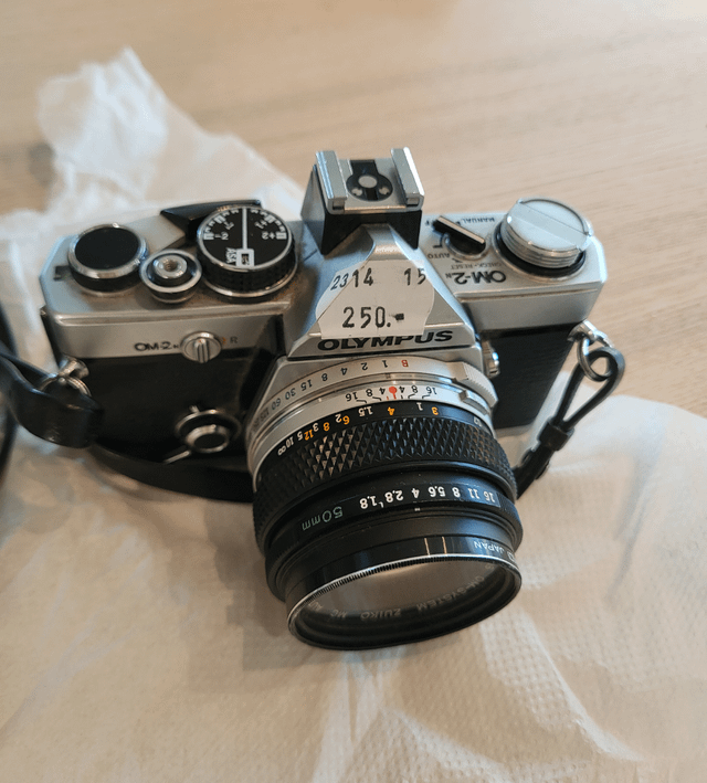 Finally found a keeper at the thrift! Olympus OM-2N for $25 : r
