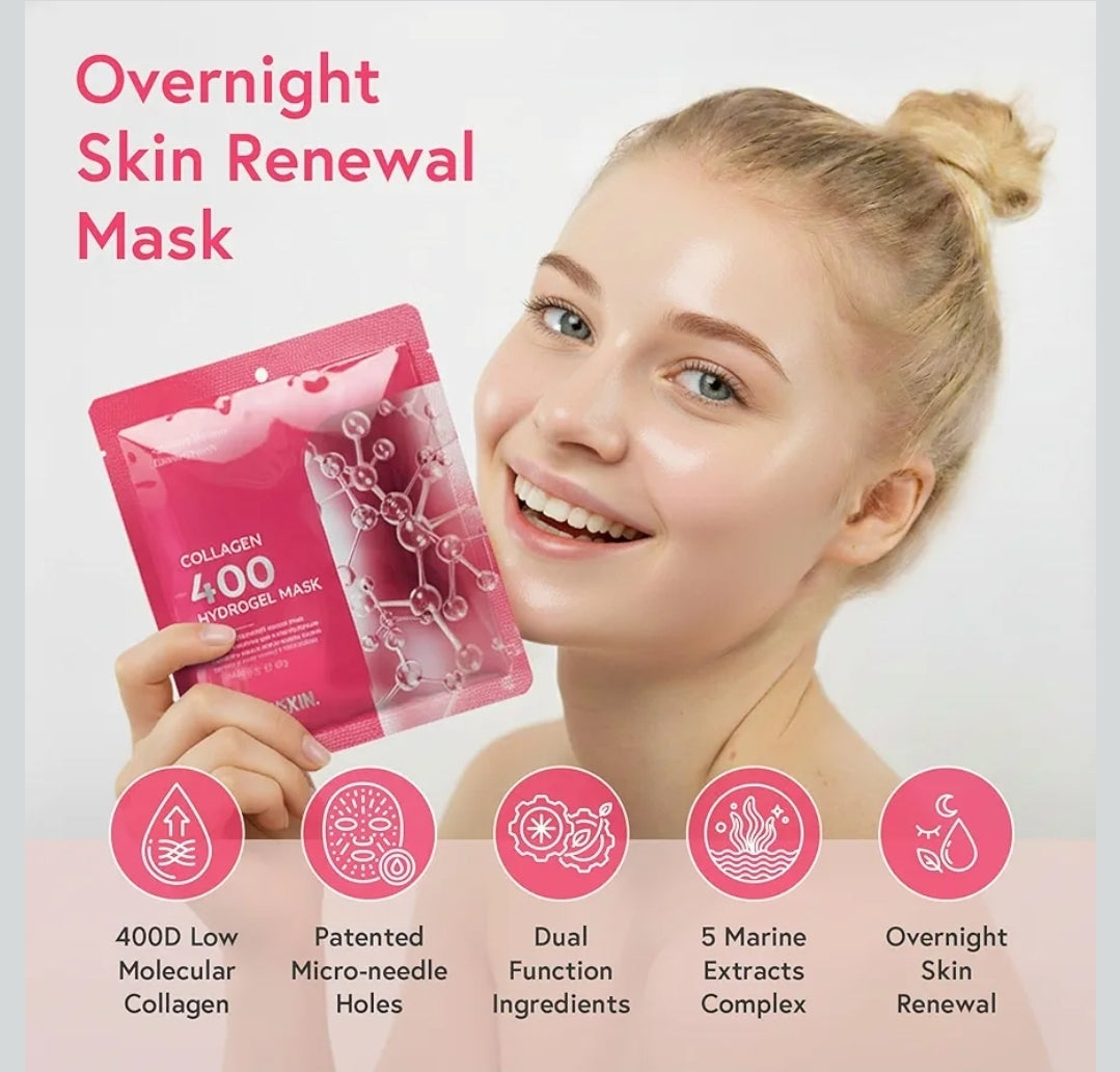 PRETTYSKIN Collagen 400 Hydrogel Mask – 400 Dalton Collagen +