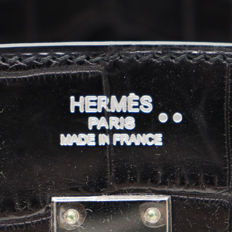 Hermès 25cm Birkin Black Matte Alligator Gold Hardware exclusive