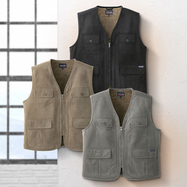 裏ボアコーデュロイベスト 1着