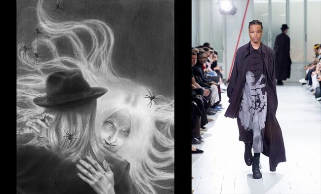 画家 内田すずめ×Yohji Yamamotoコラボレーション作品をパリ