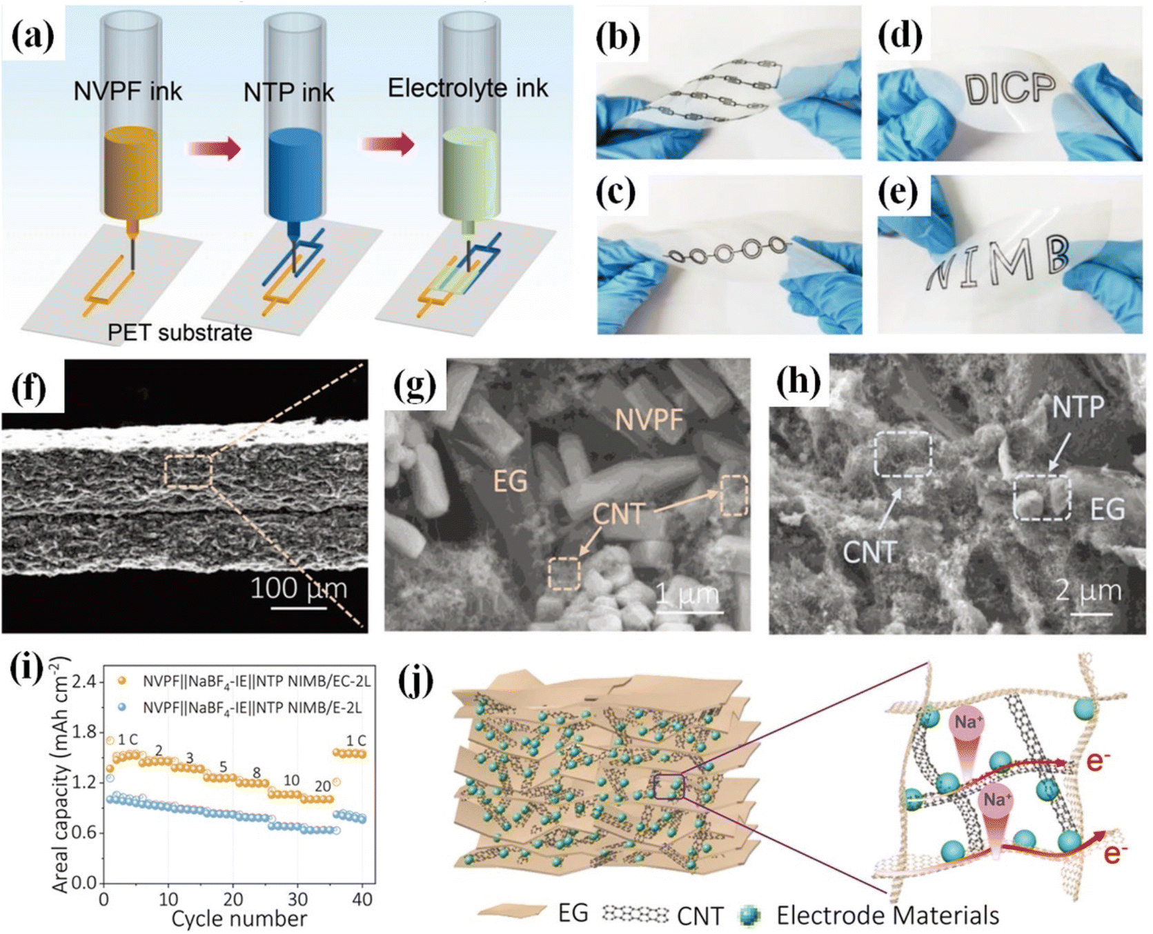 3D printing of hierarchically micro/nanostructured electrodes for