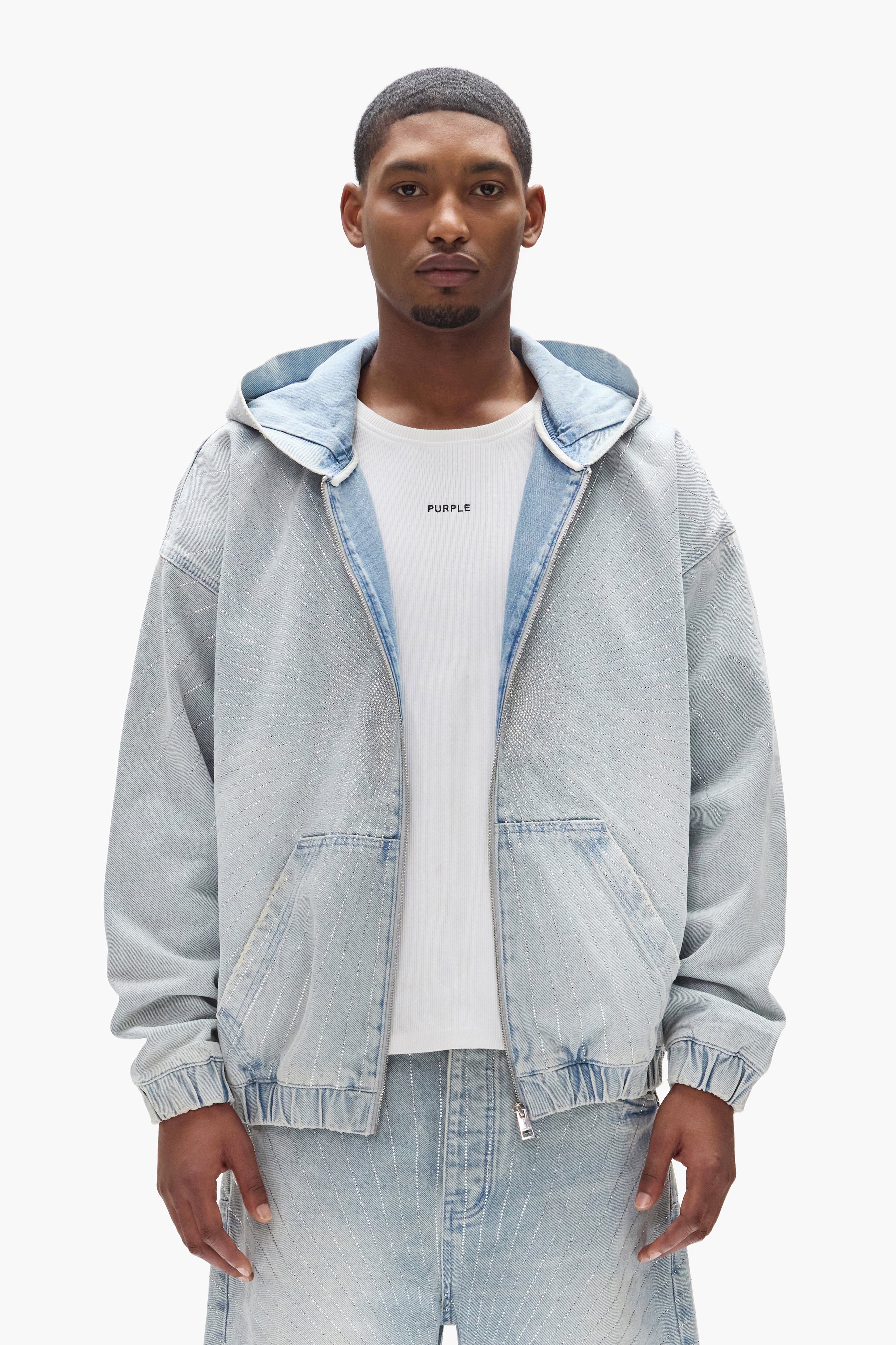 Radial Hotfix Zip Up Hoodie – PURPLE BRAND