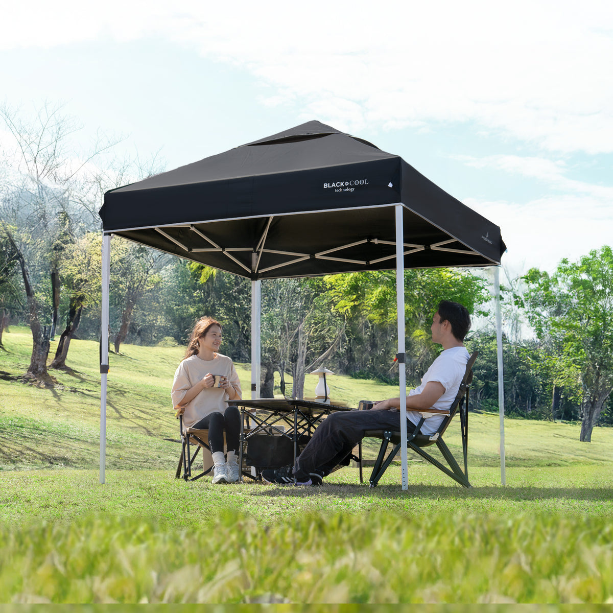 タープテント ワンタッチ 大型 2m UVカット 耐水 キャンプ グリーン 緑