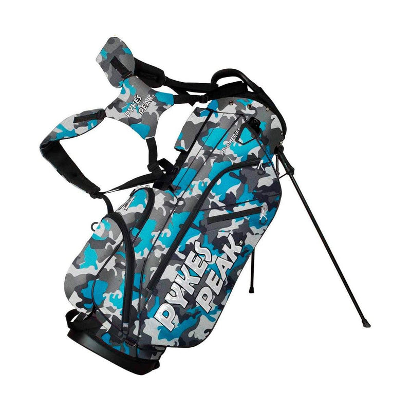 新品 Pykes Peak 迷彩柄 スタンド式ゴルフバッグ キャディバッグ PYKES