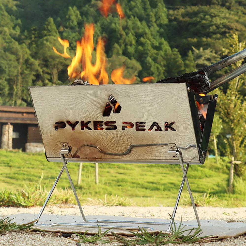 アウトレット】PYKES PEAK 折りたたみ式焚火台 バーベキューコンロ