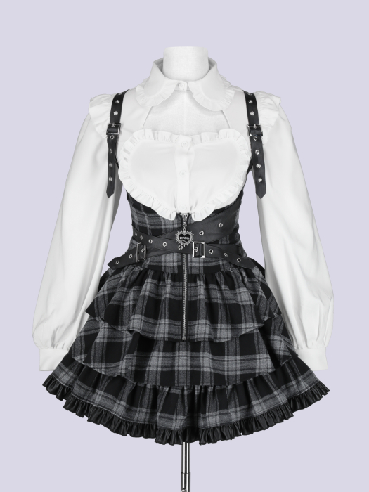 IMVAL / Frill Leather Dress [GRYCK] - QOOZA
