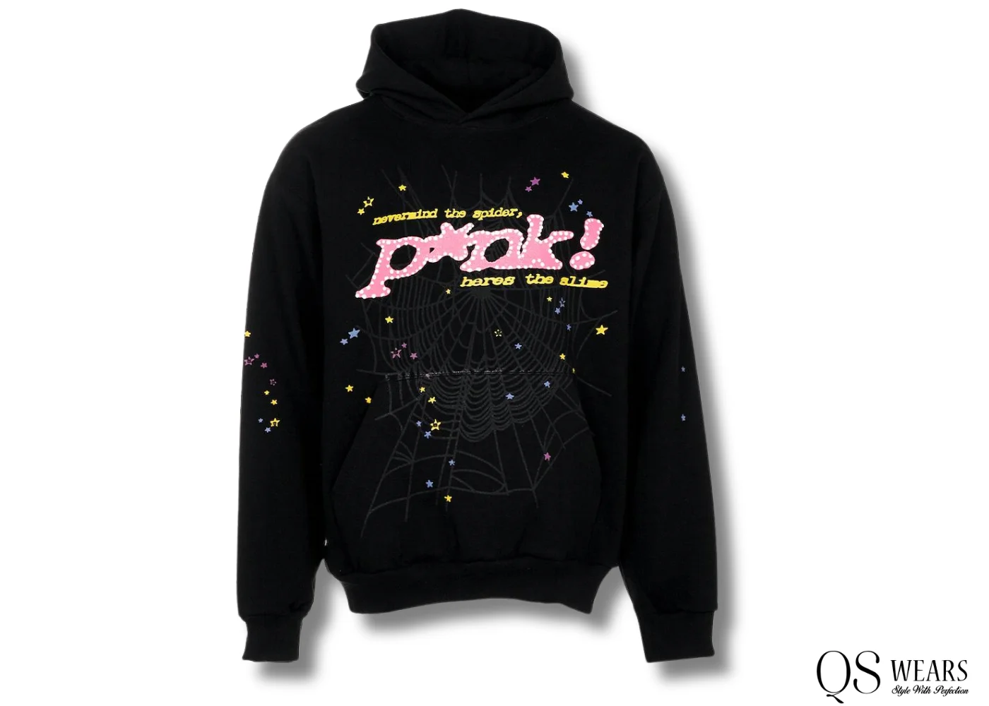 Black and Pink Sp5der Hoodie - Free Shipping