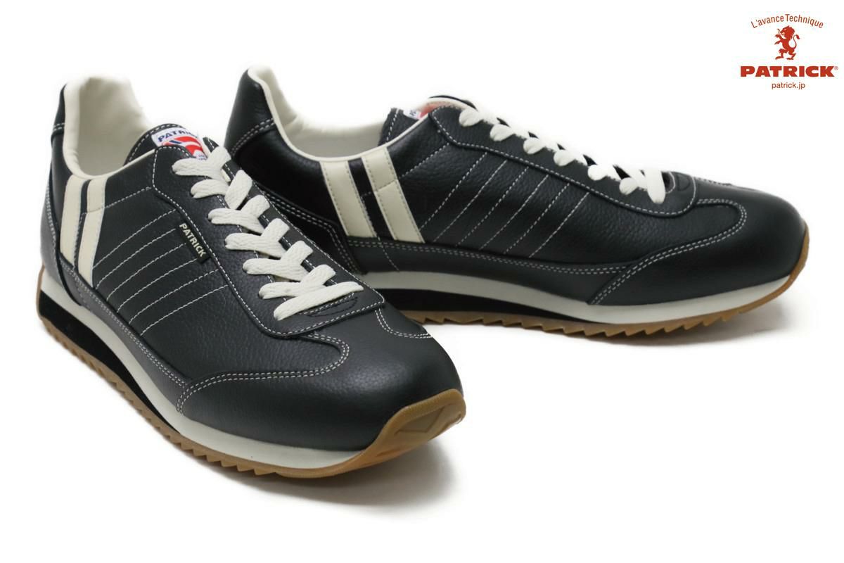 パトリック メンズ マラソン レザー ブラック スニーカー 98701