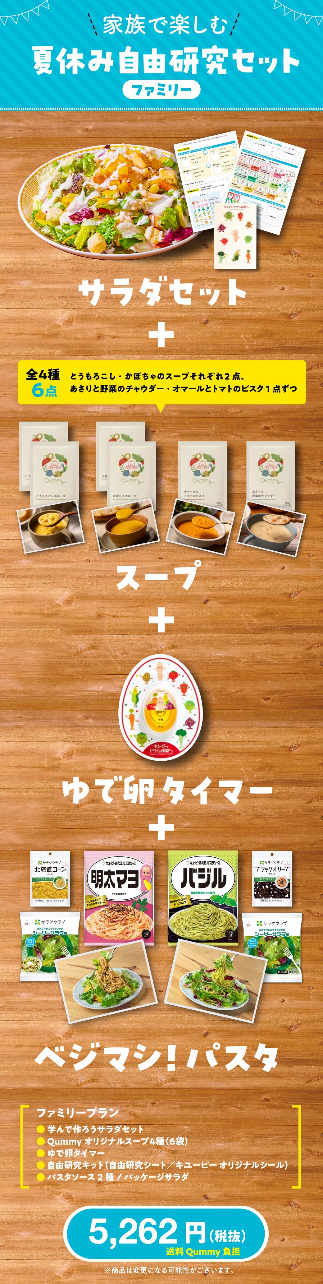 こちらの企画は終了いたしました】Qummyサラダの夏休み自由研究セット