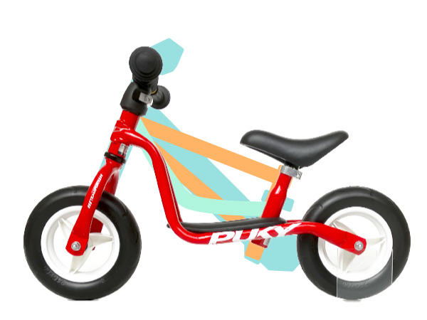 木のおもちゃ カルテット / 2歳～ ラーニングバイク小 赤|プッキー社