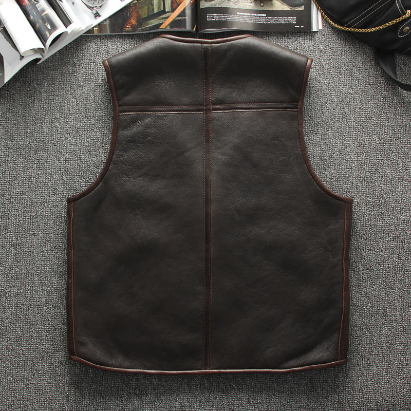 シープレザームートン C-3 フライトレザーベスト M～4XL – quietman