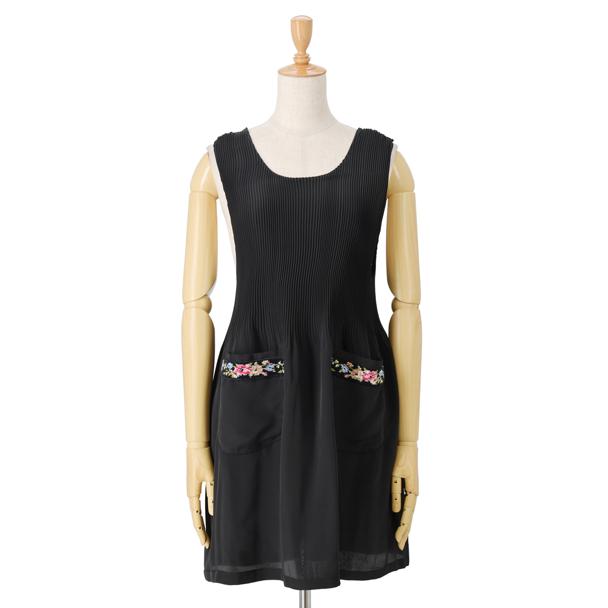 レイクアルスター シェニール織使いちりめんプリーツエプロン Lake