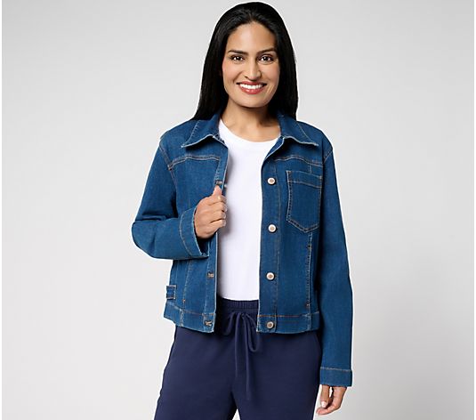 AnyBody Casual Denim Jacket - QVC.com