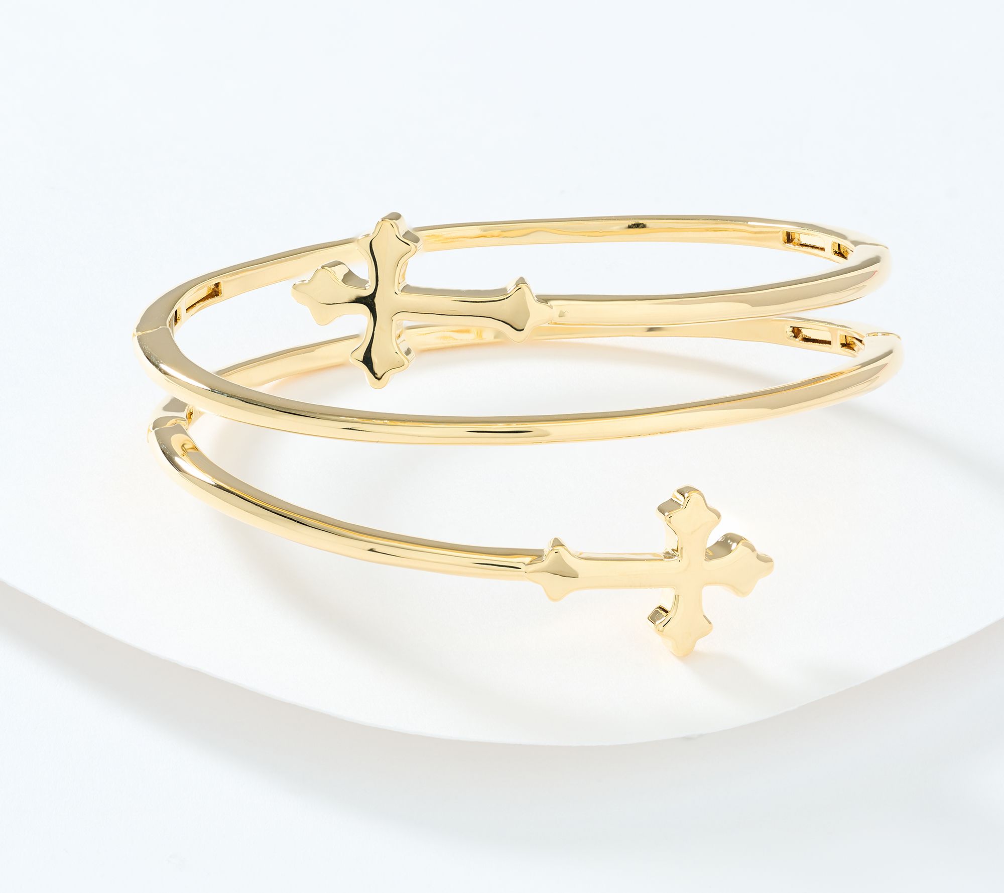 David Markstein Bronze Nuovo Multi-Hinge Cross Bangle - QVC.com