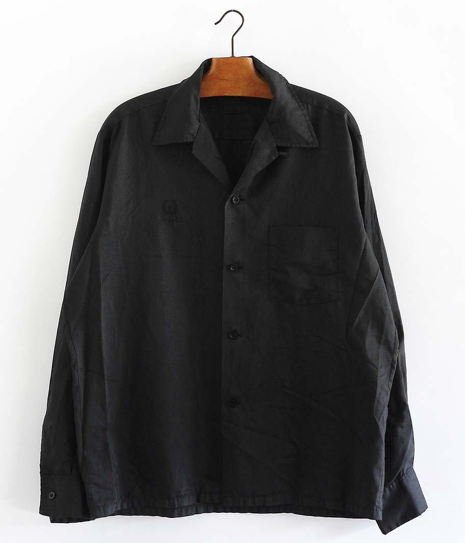 TOWN CRAFT オールドオープンカラーシャツ [Overdyed Black] - Fresh