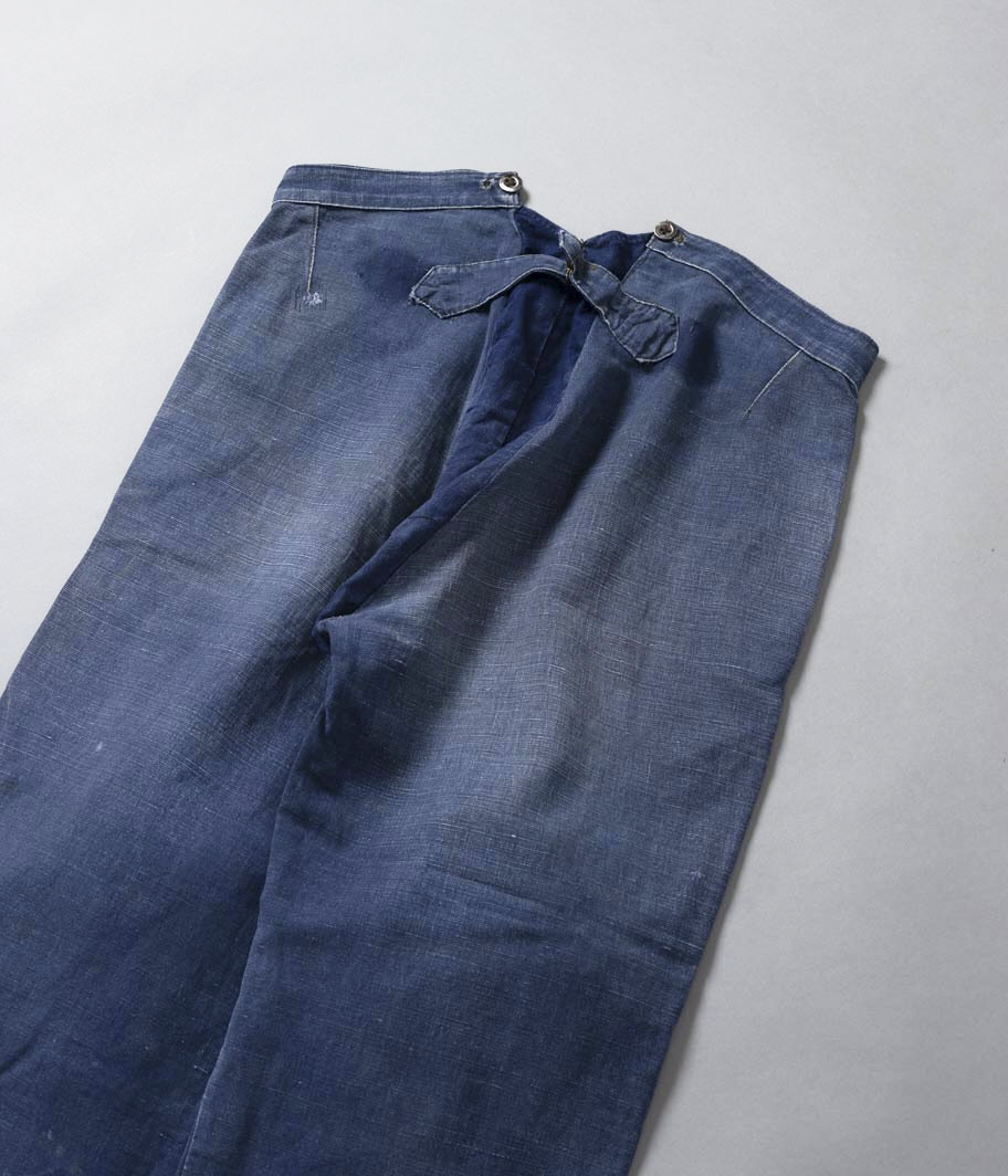 30's インディゴリネンフレンチワークパンツ - Fresh Service