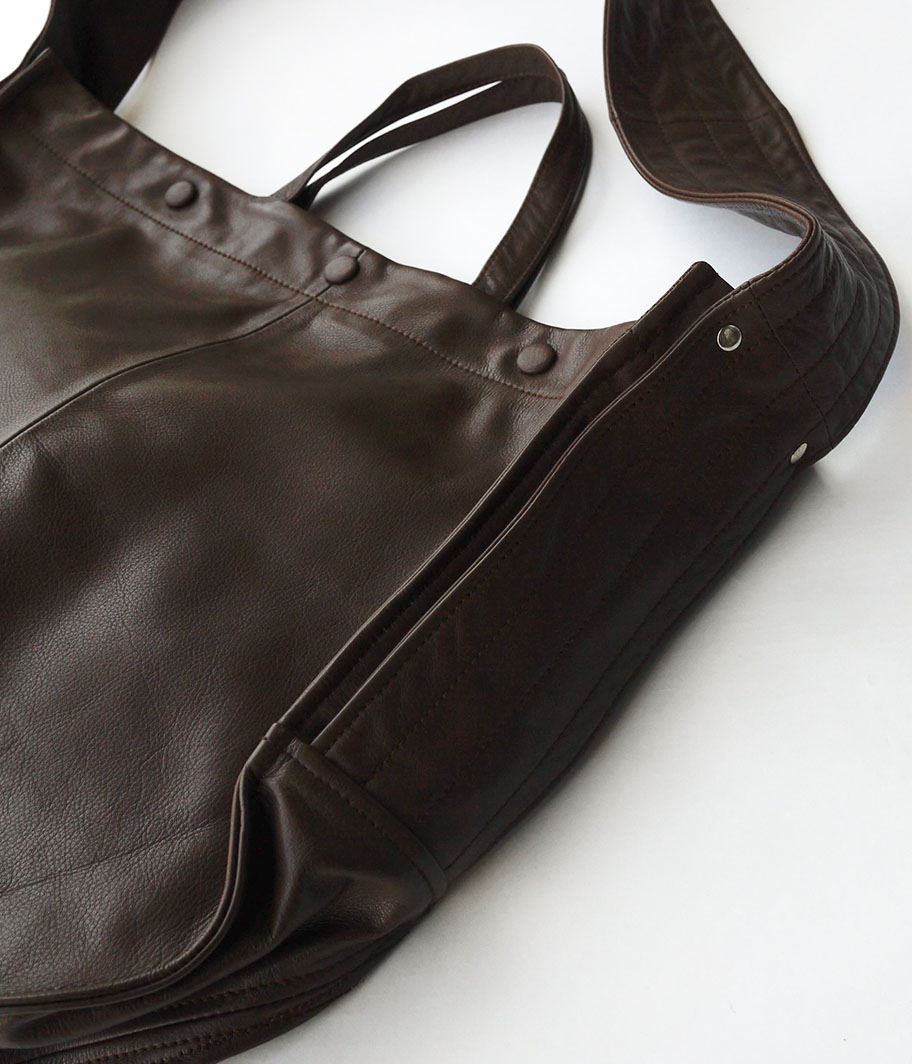 CCU TOBY' WIDE SHOULDER BAG [COW SKIN / BROWN] - Fresh Service