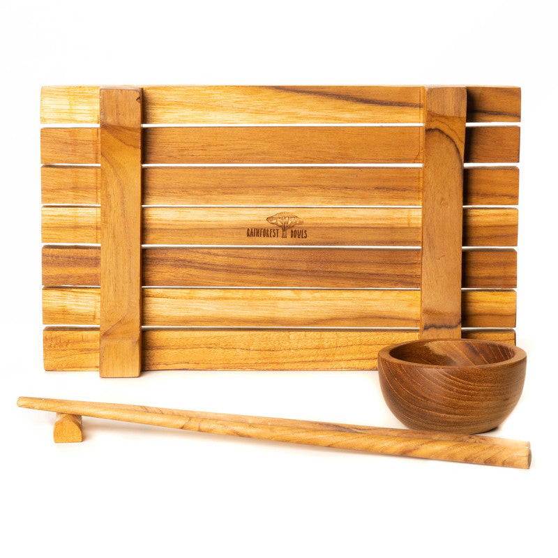 Torei Sushi Teak Wood Serving Tray – Rainforest Bowls