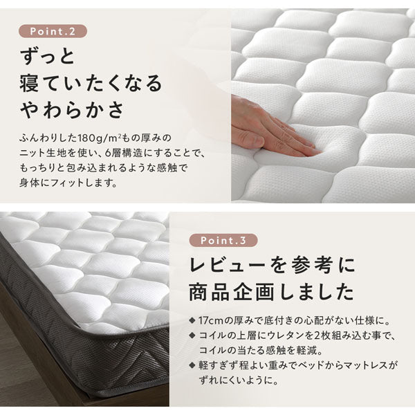 引き出し4杯大容量ベッド LED照明付きタイプ『Slektone スレクトーン