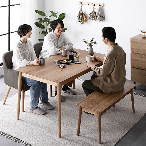 天然木ダイニング テーブル（幅80cm/幅140cm）単品 『Duuce デュース
