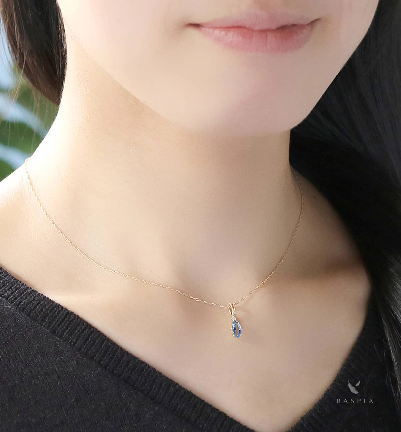 K18 サンタマリア・アクアマリン＆ダイヤモンド ネックレス ~Ello