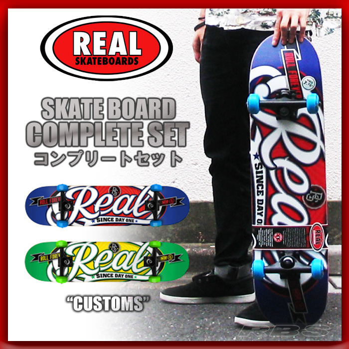 REAL スケートボード コンプリートセット CUSTOMS カスタム サイズ 7.3