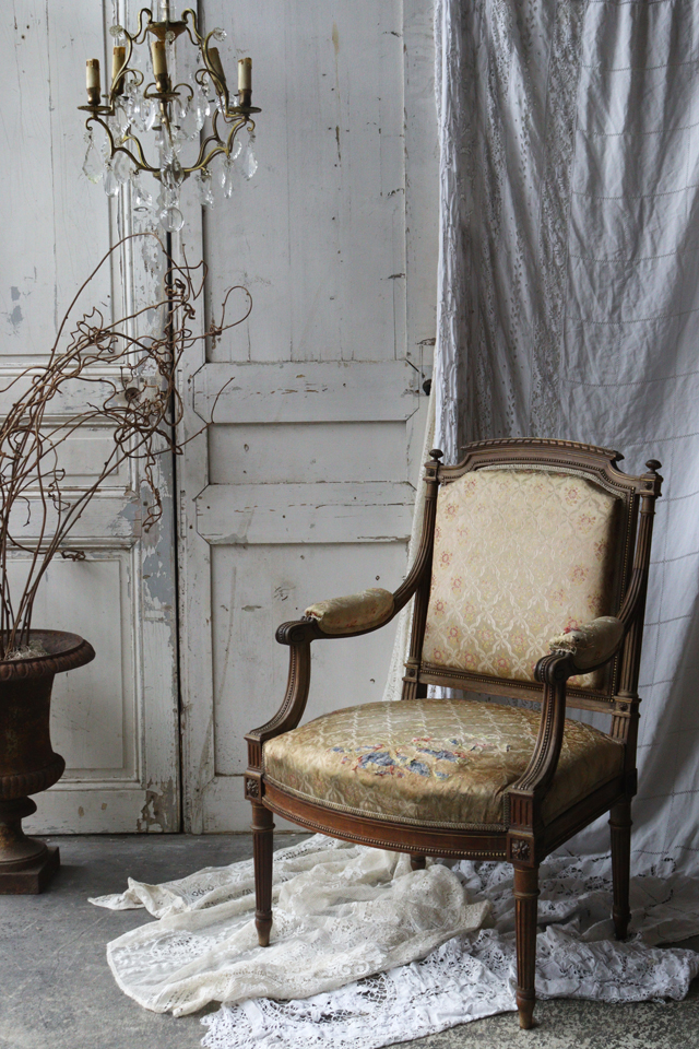 フランスアンティーク チェア 1 アームチェア サロンチェア ソファ
