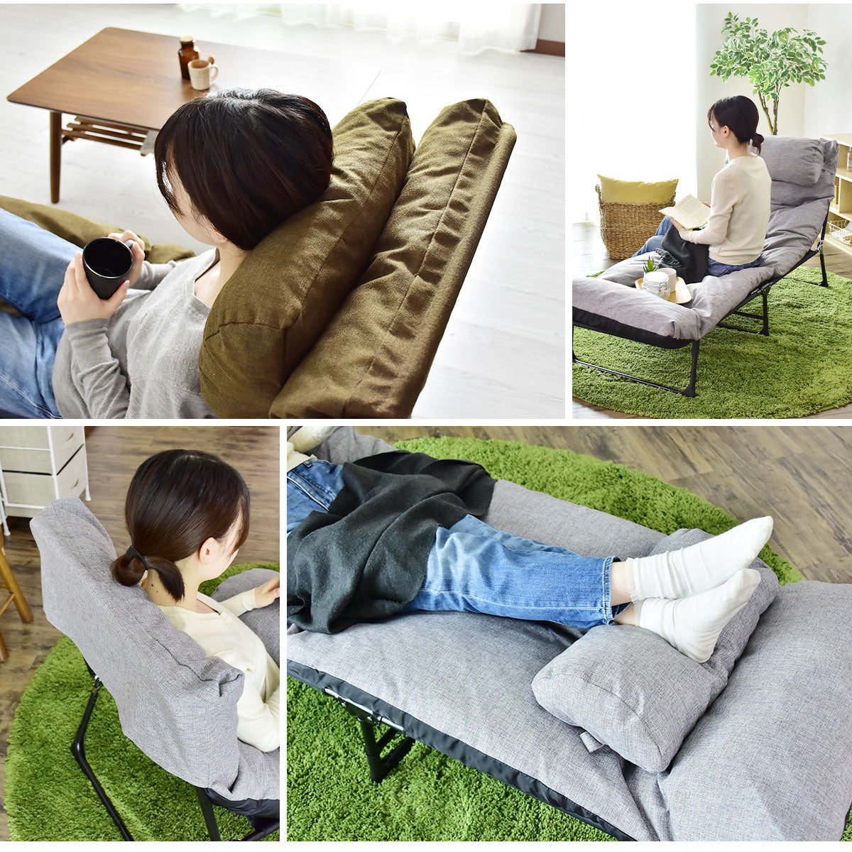 リクライニングチェア ひとりがけ アウトドア ソファベッド 折りたたみ