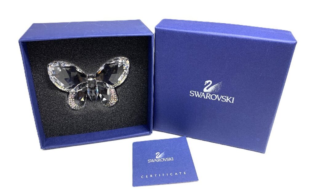 SWAROVSKI スワロフスキー 蝶 バターフライ クリスタルガラス 置物 箱
