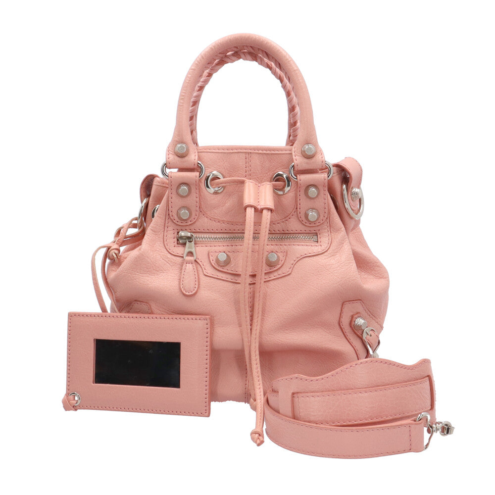 BALENCIAGA バレンシアガ ミニポンポン ショルダーバッグ レザー