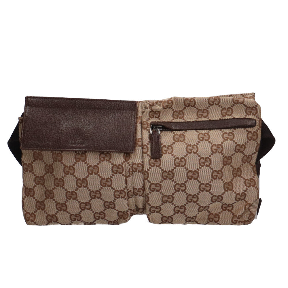 グッチ GUCCI ボディバッグ GG ウエストバッグ GGキャンバス ブラウン