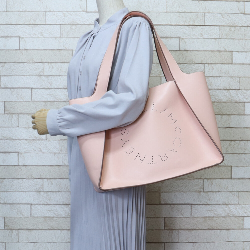 Stella McCartney logo tote bag, polyester, pink, women's, used