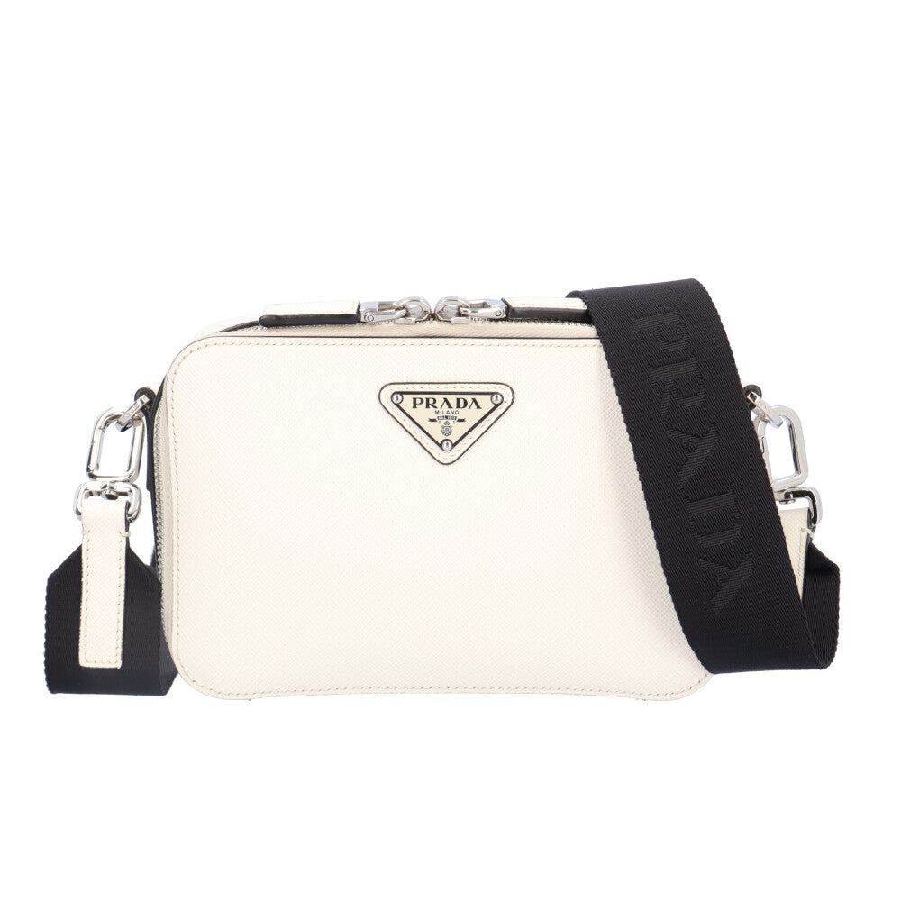 PRADA プラダ ショルダーバッグ レザー ホワイト レディース 中古