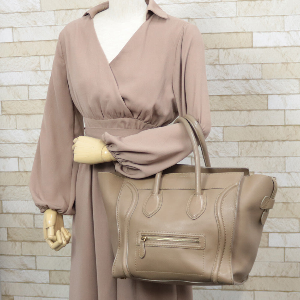 中古】 セリーヌ CELINE ハンドバッグ ラゲージ ミニショッパー ミニ