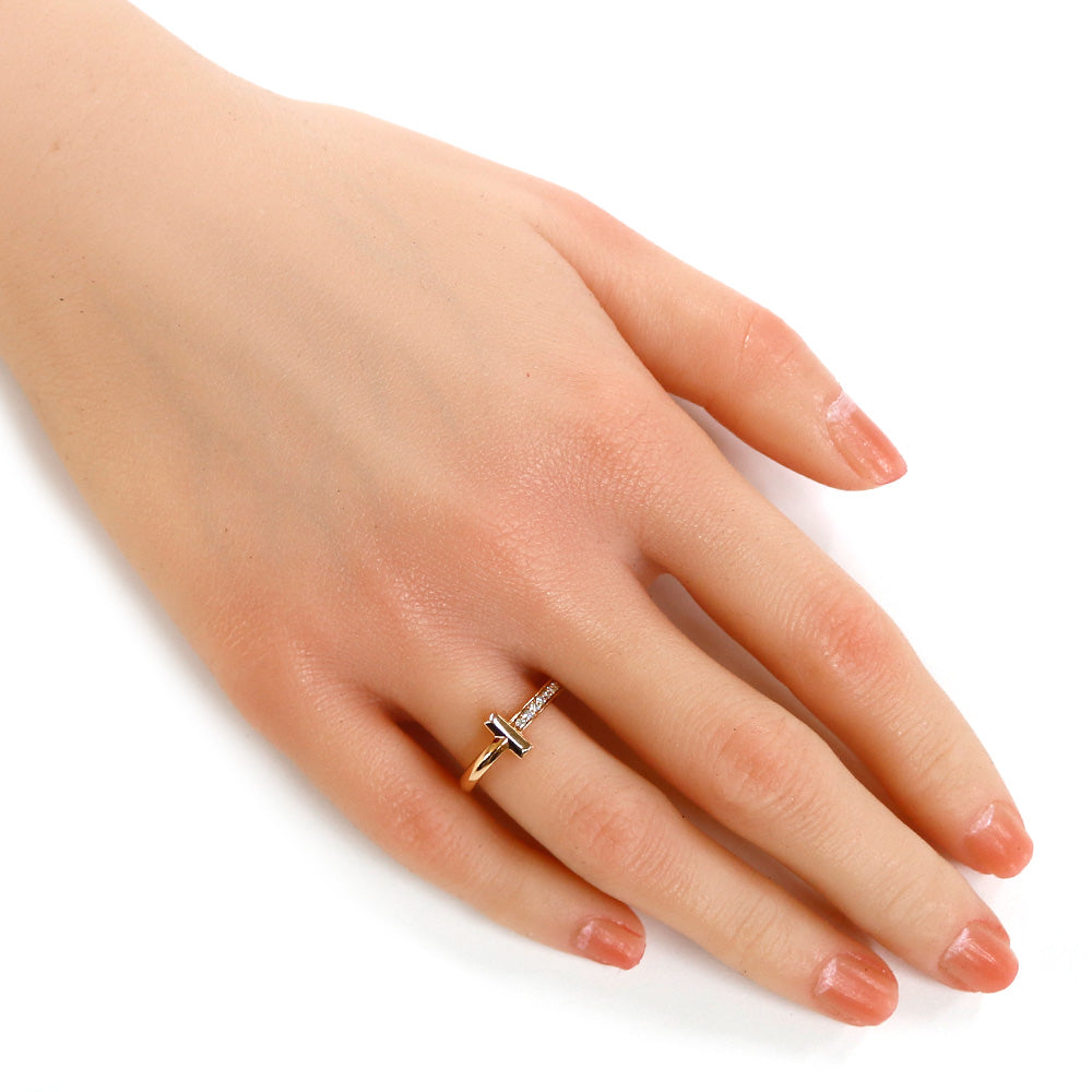 TIFFANY&Co. Tiffany T One Ring, Size 9.5, 18K, K18 Pink Gold