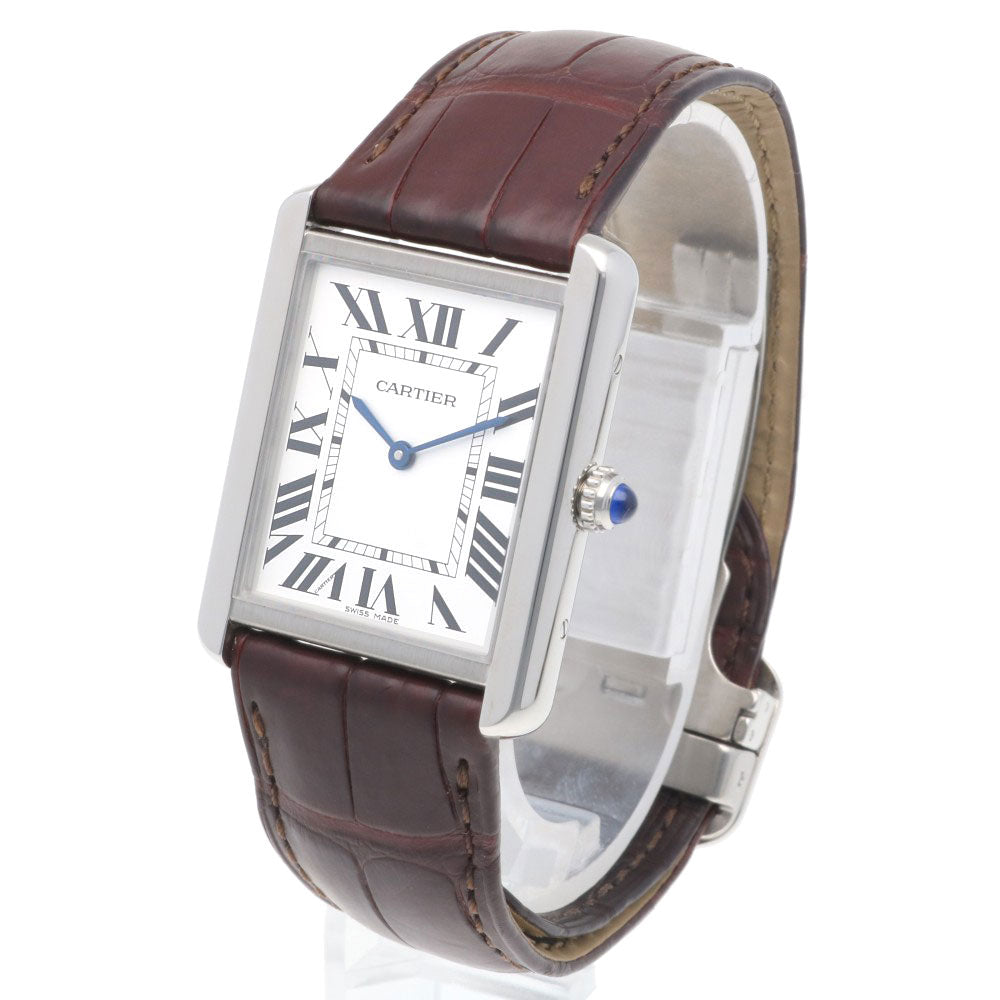 CARTIER Tank Solo LM Watch Stainless Steel 3169 Quartz Men's 1