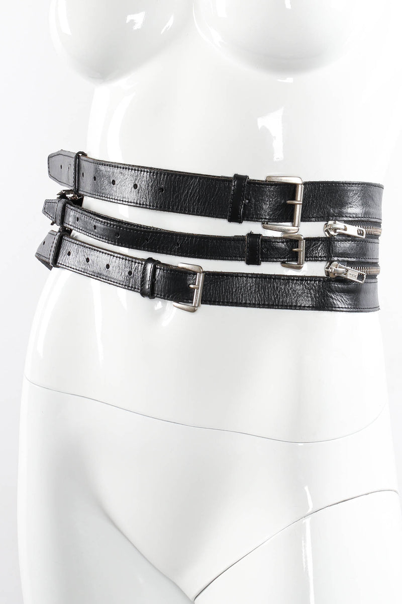 Vintage Ann Demeulemeester 3-Stranded Leather Zipper Belt – Recess