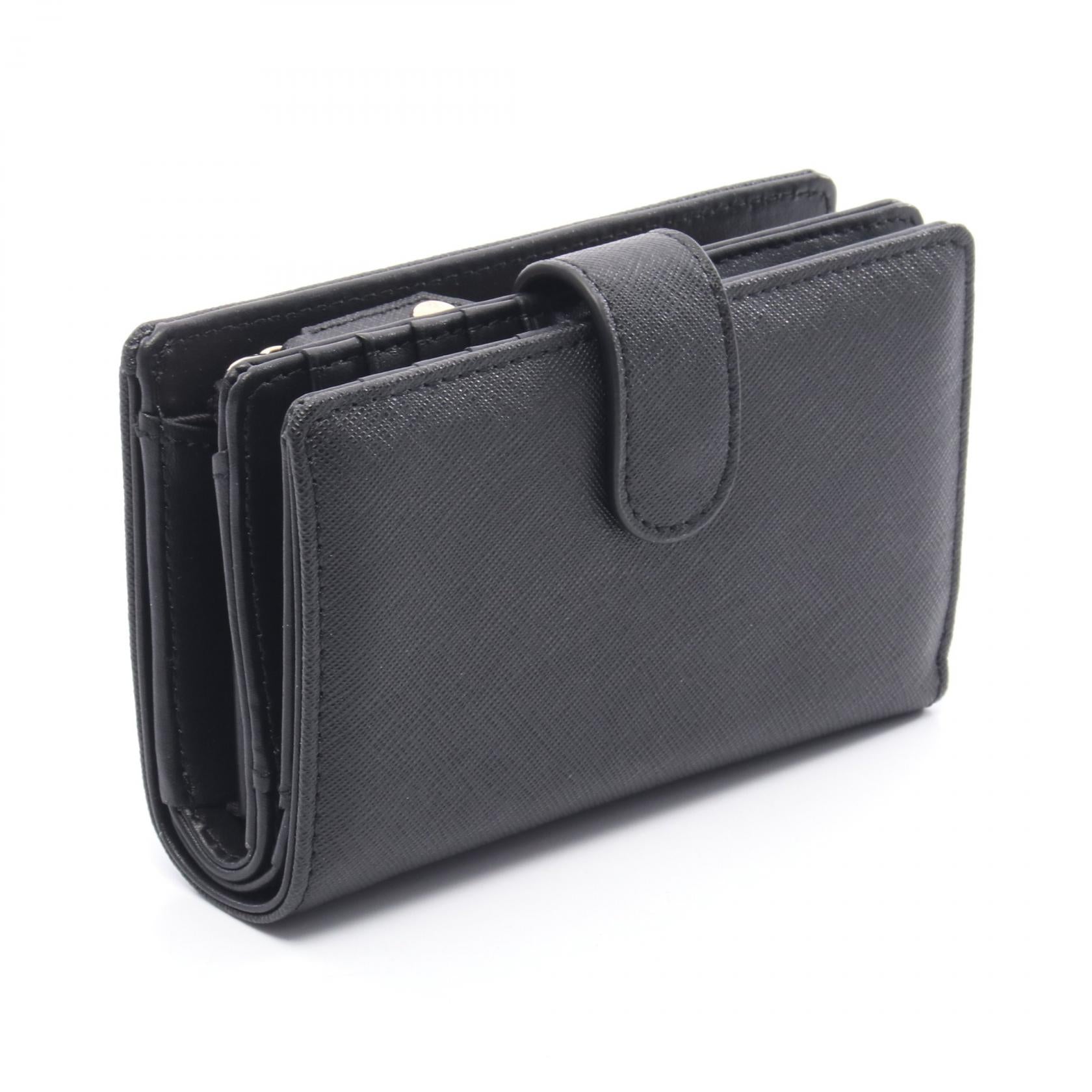 ZIP CARD WALLET オーブ 二つ折り財布 サフィアーノレザー ブラック