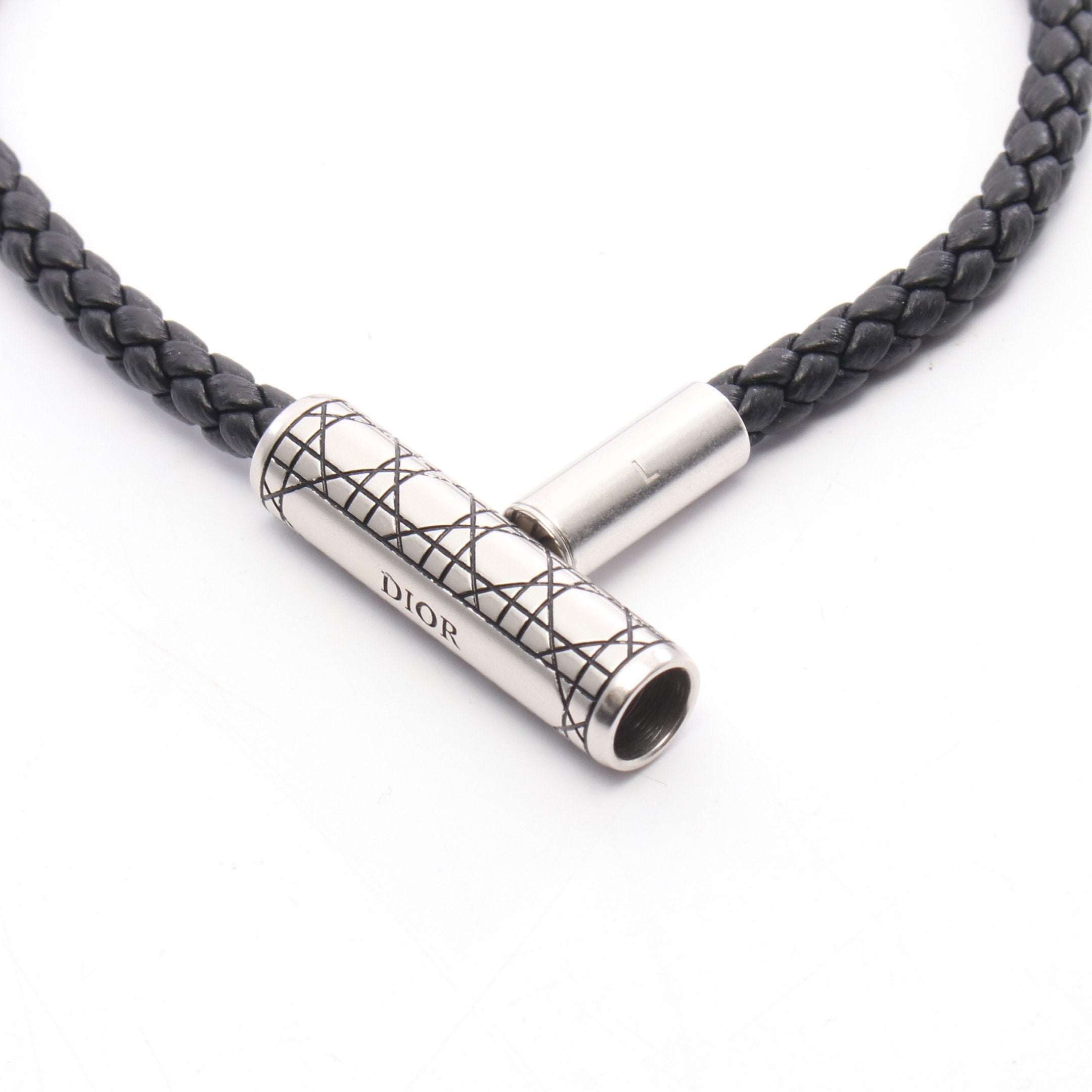 カナージュ ブレイドレザー ブレスレット レザー ブラック シルバー