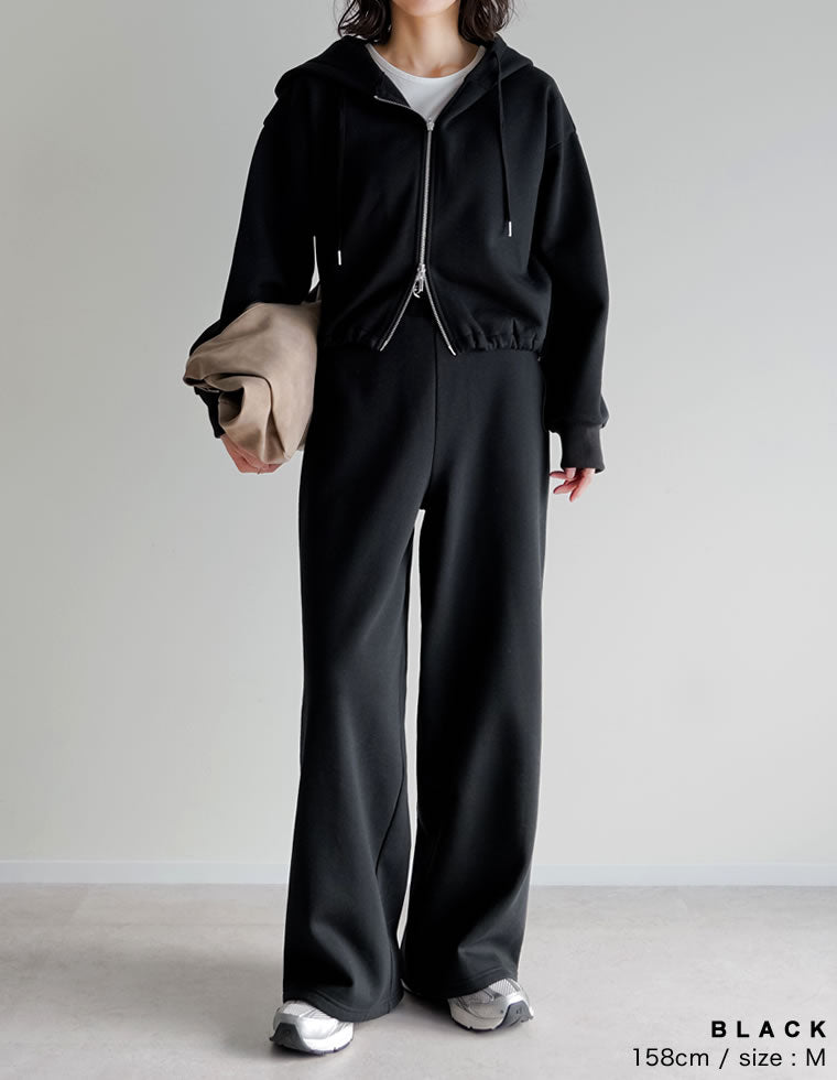 セットアップ パーリーゲイツ ダブルジップ パーカー 裏起毛