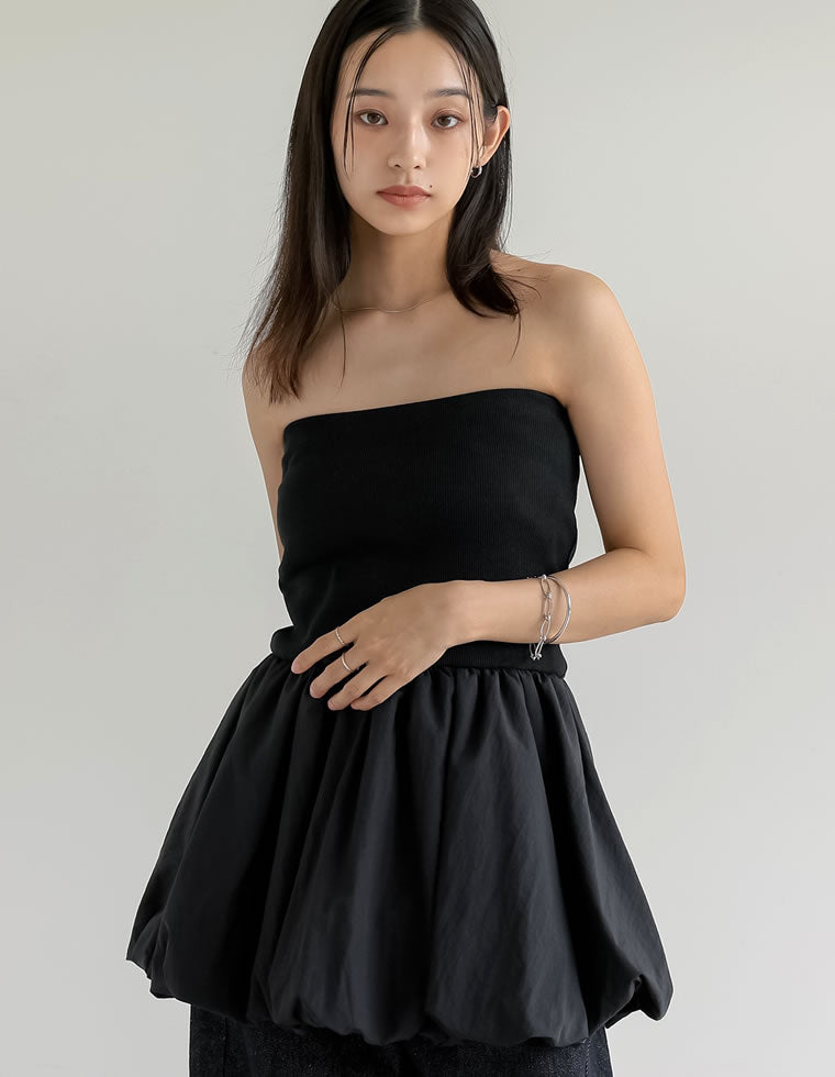 最安 melt the lady リブチューブトップ ブラック melt the lady rib