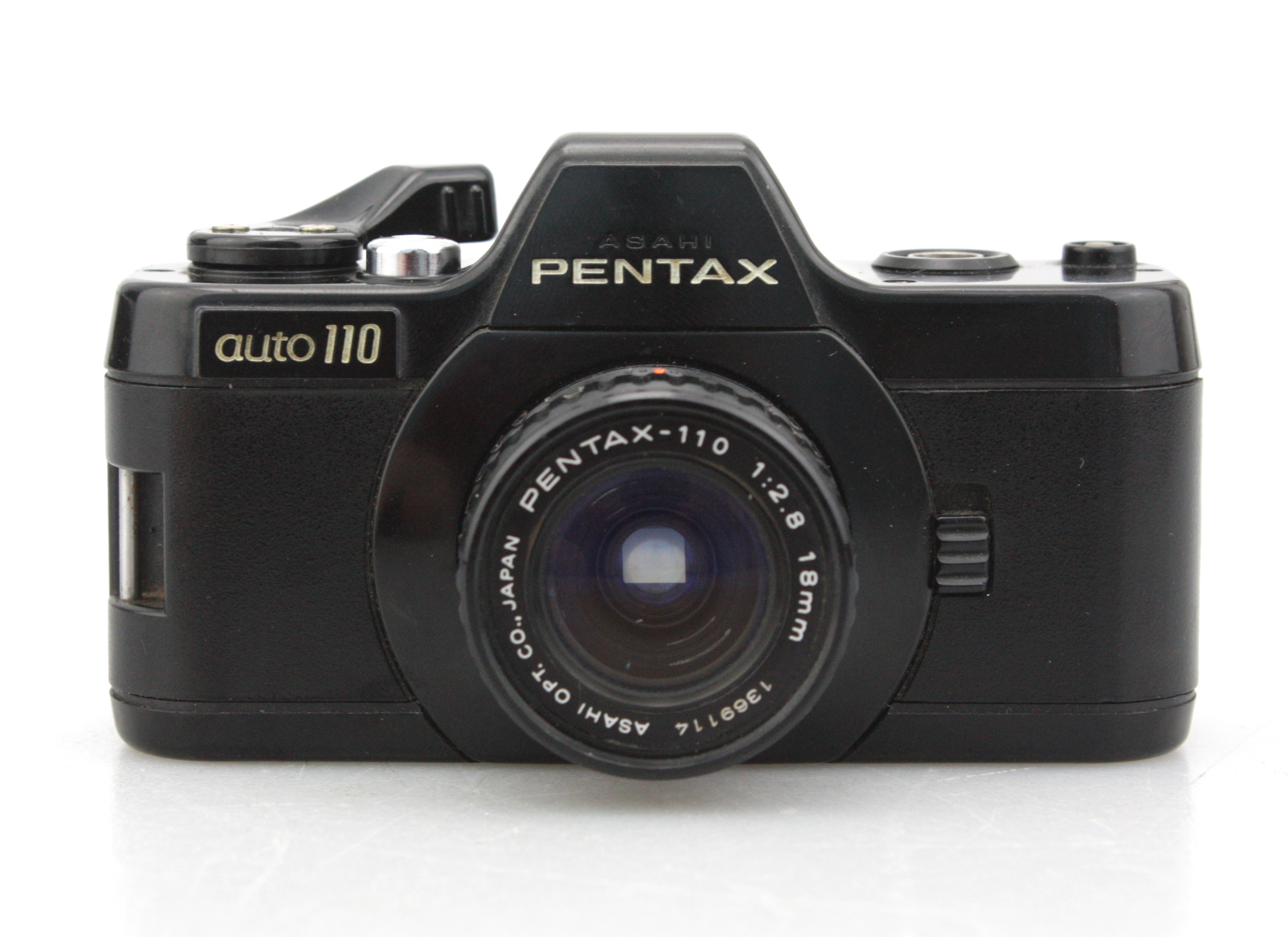 Pentax Auto 110 Film Camera, with Pentax 18mm f/2.8 Lens, & Wrist