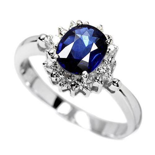 サファイア1.2ct ダイヤモンド プラチナ リング（指輪） 【品質保証書