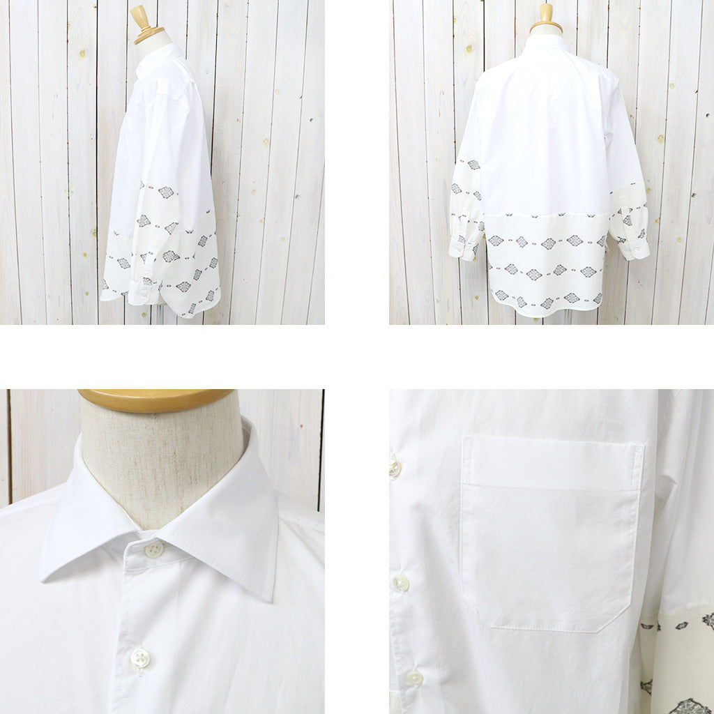 ENGINEERED GARMENTS : Combo Spread Collar Shirt-100'S 2Ply