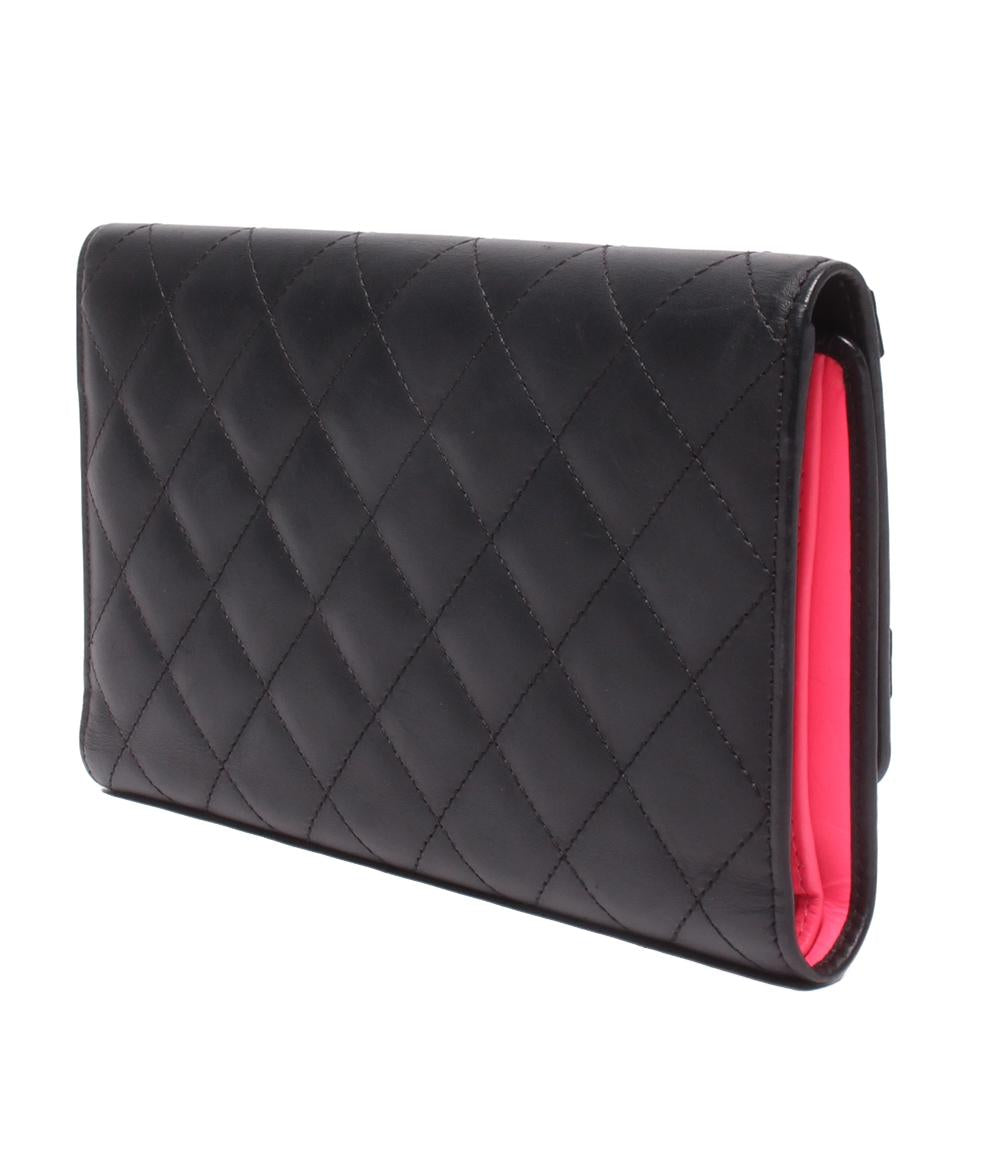 CHANEL 三つ折り長財布 カンボンライン ココマーク レディース