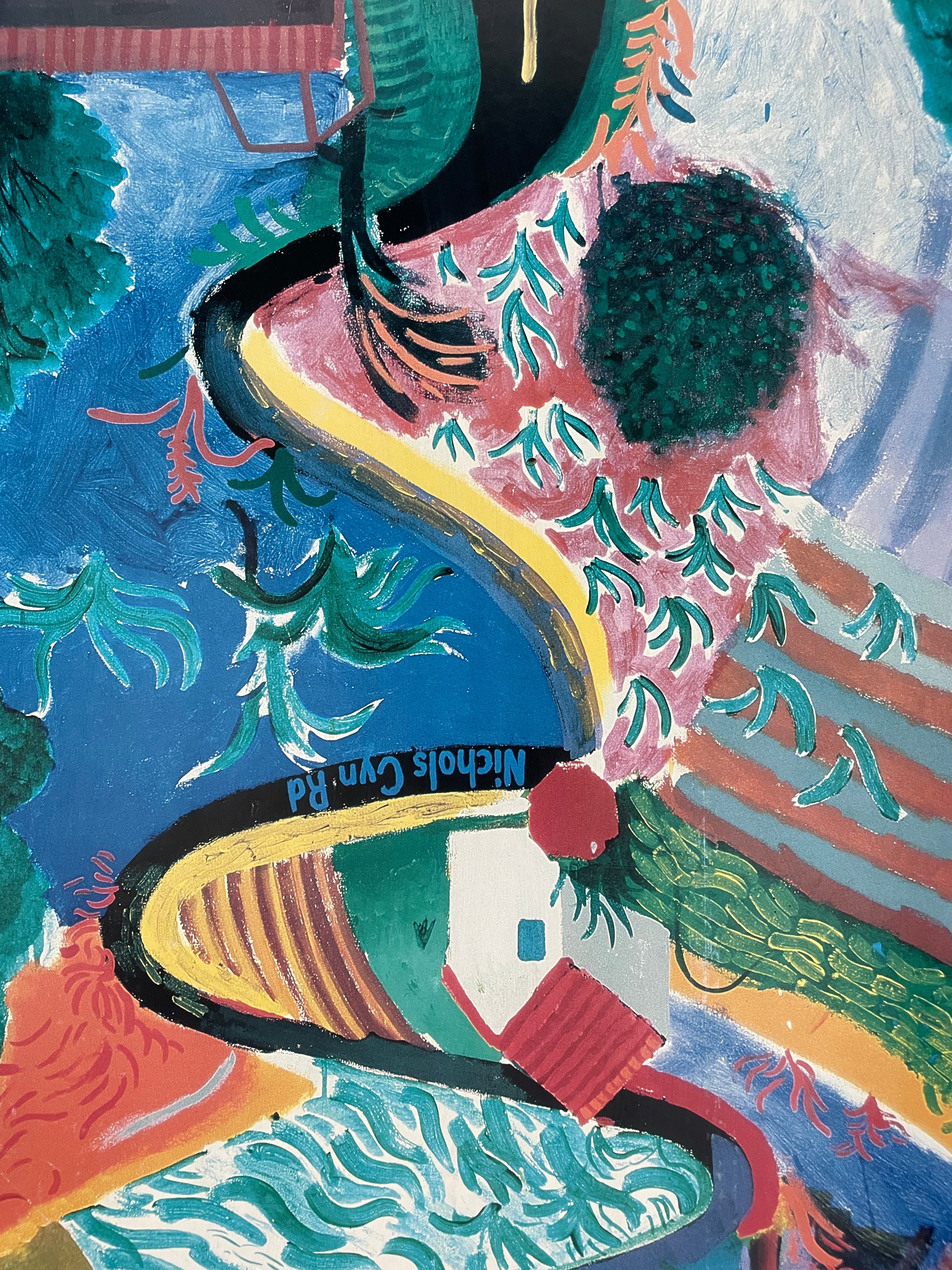Rare 1988 David Hockney Nichols Canyon Exhibition Poster