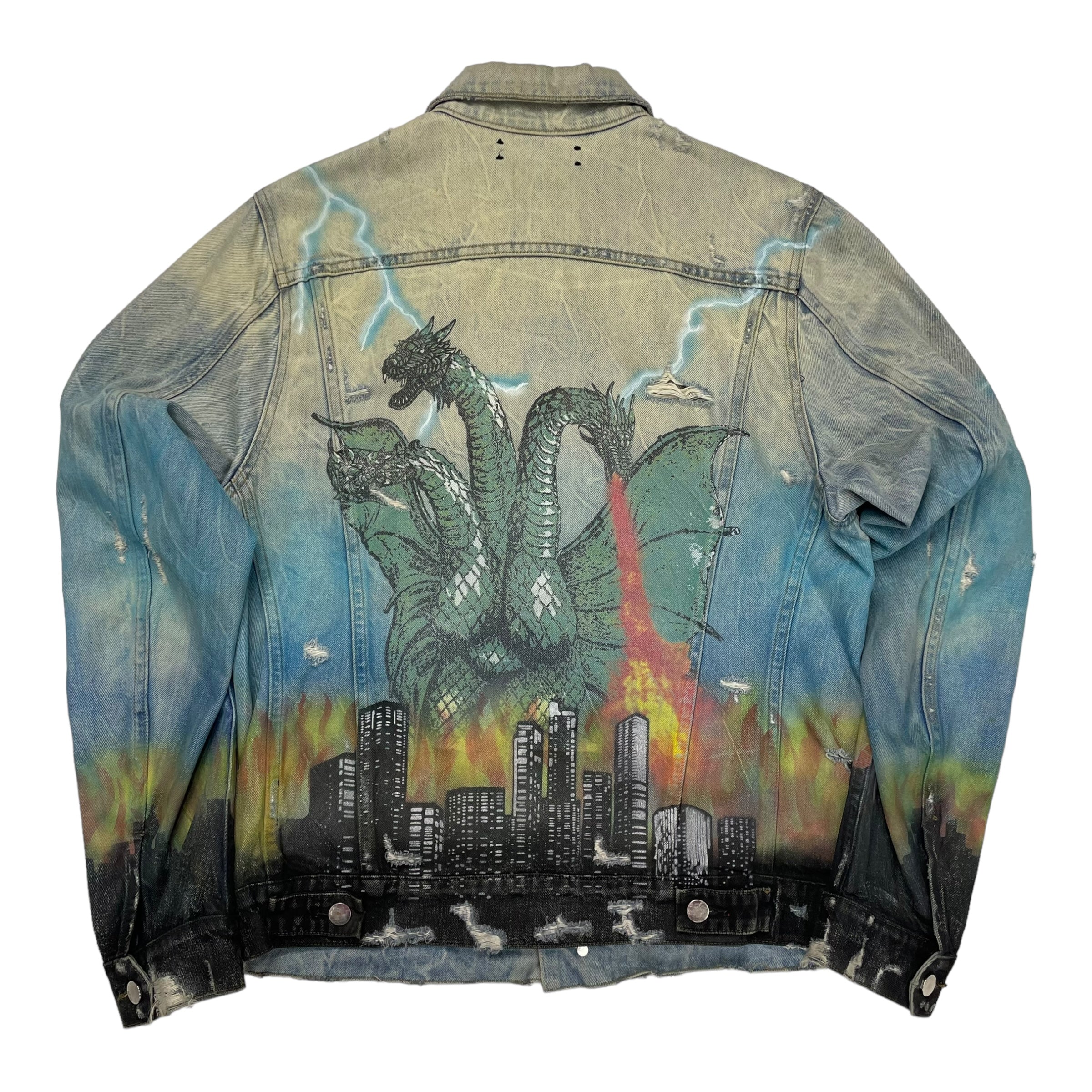 AMIRI City Dragon Trucker Denim Jacket L Pre Owned – Reset Web Store